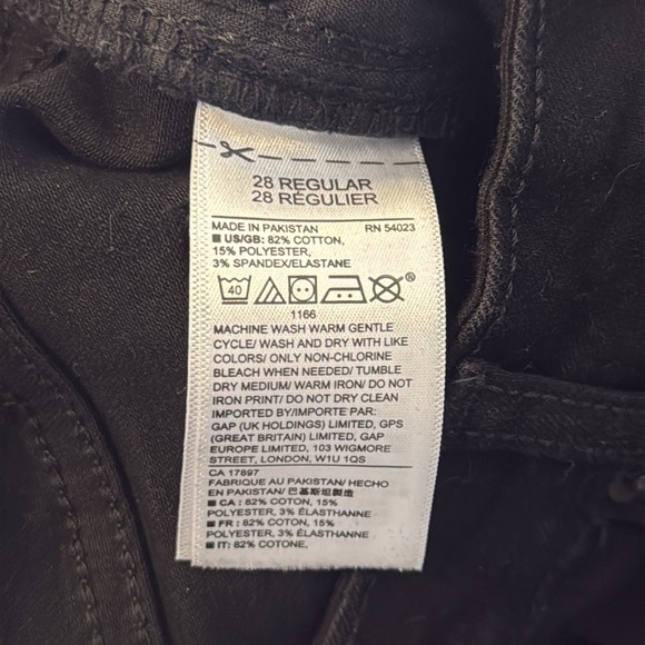 NWT GAP Denim Women’s 28 Regular Sculpted Legging Stretch Mid Rise Black Jean - Picture 8 of 8